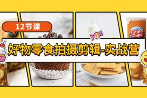 《好物零食拍摄剪辑-实战营》拍摄 剪辑 软件使用全流程（12节课）