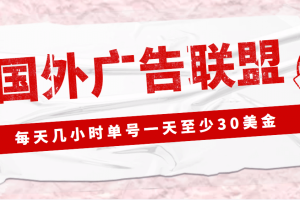 外面收费1980最新国外LEAD广告联盟搬砖项目，单号一天至少30美元(详细教程)